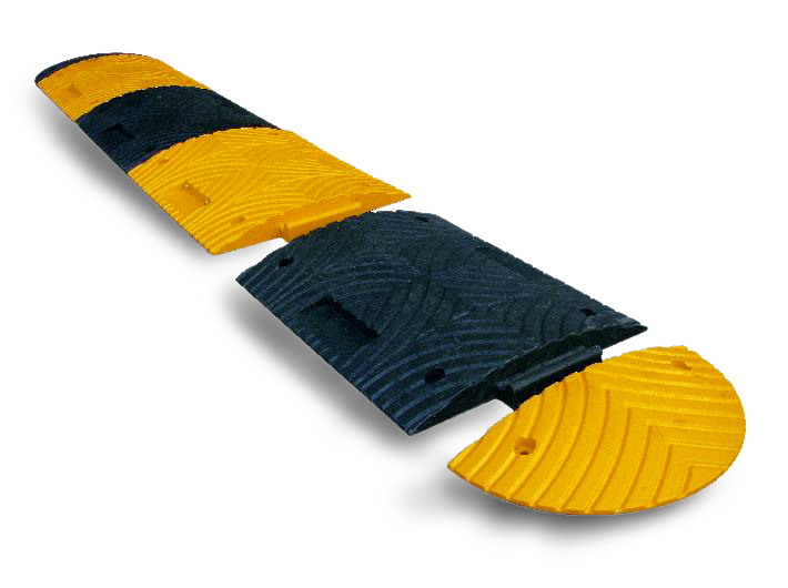 Verkeersdrempel eindstuk zwart 70mm - 500 x 250 x 70mm