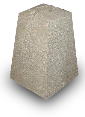 Betonsokkel hoogte 45 cm voor paal