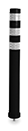 Flexibele paal Smartpath PU d.80xH:800mm zwart met refl.foli