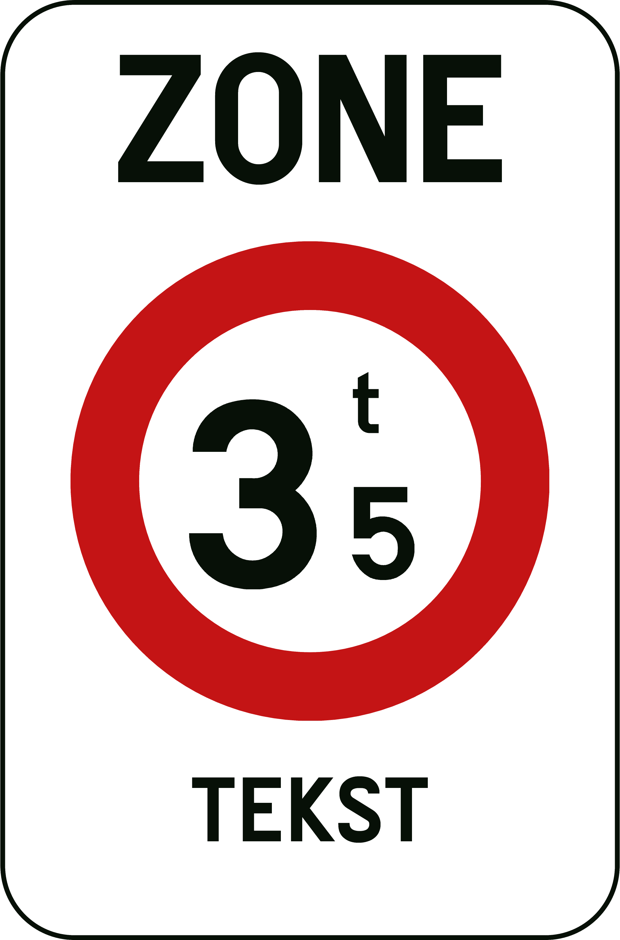 Signface - ZC21T - klasse  I - 400/600 mm